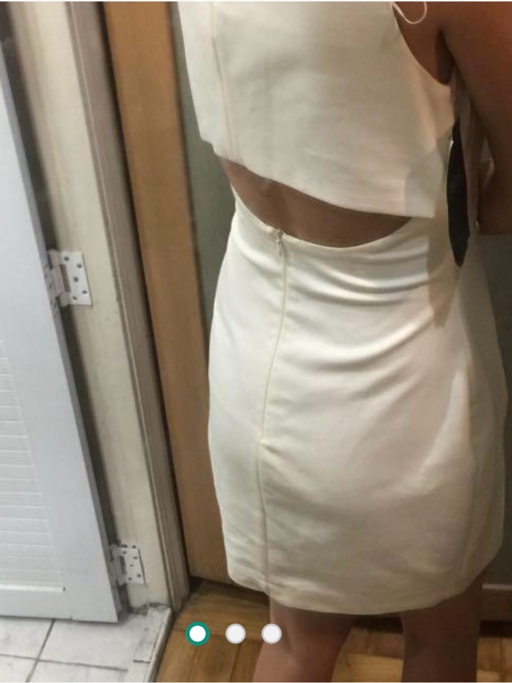 Zara Cream Sleeveless Mini Dress